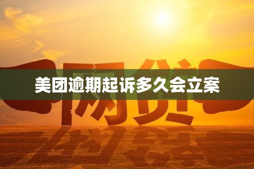 美团逾期起诉多久会立案