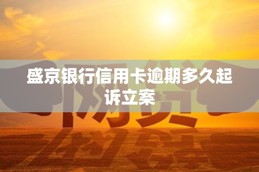 盛京银行信用卡逾期多久起诉立案
