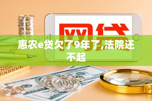 惠农e贷欠了9年了,法院还不起 惠农e贷欠了9年了,法院还不起
