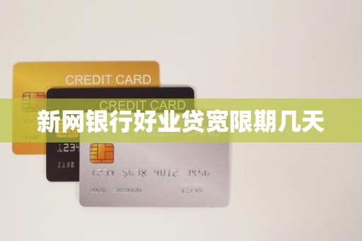 新网银行好业贷宽限期几天