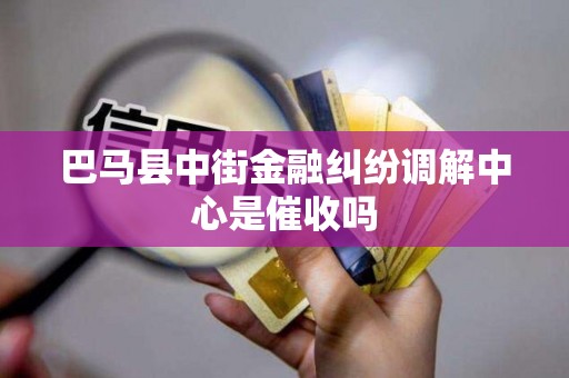巴马县中街金融纠纷调解中心是催收吗