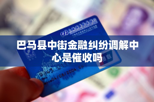 巴马县中街金融纠纷调解中心是催收吗
