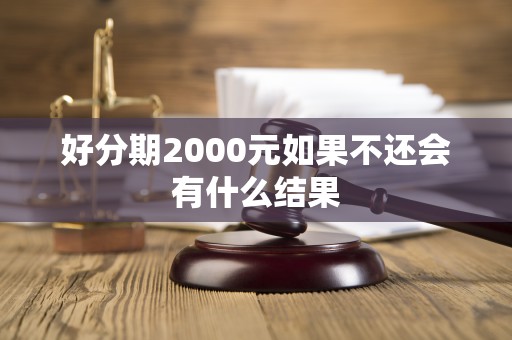 好分期2000元如果不还会有什么结果