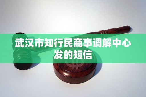 武汉市知行民商事调解中心发的短信