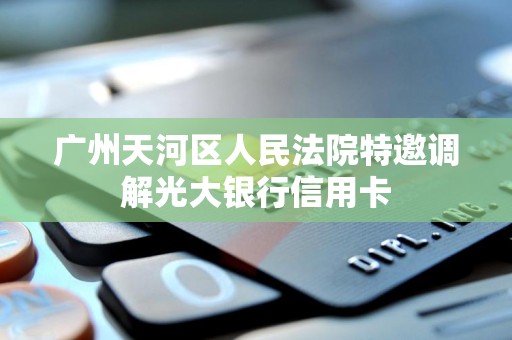 广州天河区人民法院特邀调解光大银行信用卡 广州天河区人民法院特邀调解光大银行信用卡