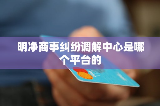 明净商事纠纷调解中心是哪个平台的