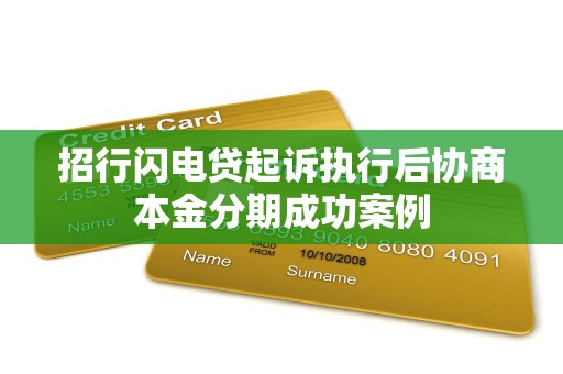 招行闪电贷起诉执行后协商本金分期成功案例 招行闪电贷起诉执行后协商本金分期成功案例