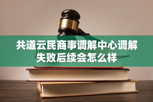 共道云民商事调解中心调解失败后续会怎么样