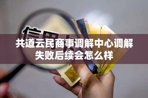 共道云民商事调解中心调解失败后续会怎么样
