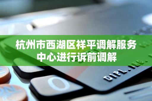 杭州市西湖区祥平调解服务中心进行诉前调解 杭州市西湖区祥平调解服务中心进行诉前调解