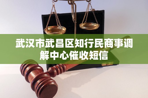 武汉市武昌区知行民商事调解中心催收短信