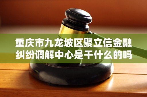 重庆市九龙坡区聚立信金融纠纷调解中心是干什么的吗