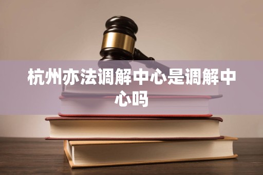 杭州亦法调解中心是调解中心吗