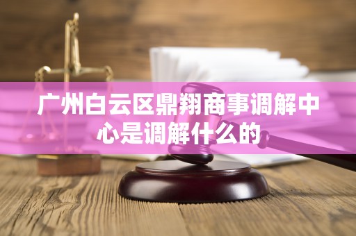 广州白云区鼎翔商事调解中心是调解什么的 广州白云区鼎翔商事调解中心是调解什么的