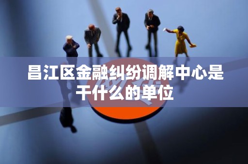 昌江区金融纠纷调解中心是干什么的单位