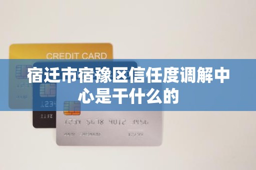 宿迁市宿豫区信任度调解中心是干什么的