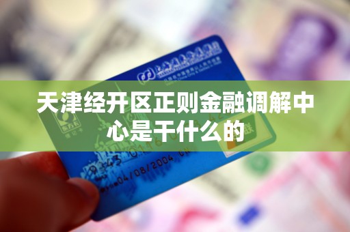天津经开区正则金融调解中心是干什么的