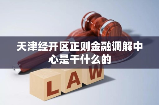 天津经开区正则金融调解中心是干什么的