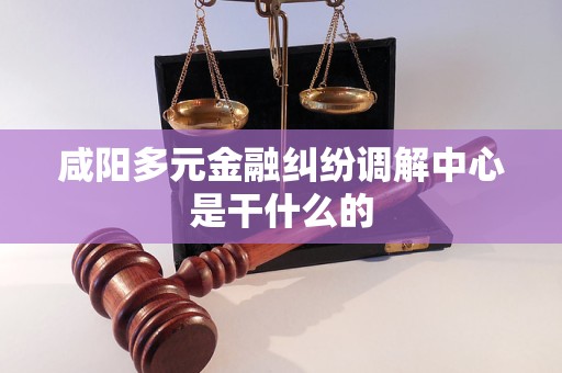 咸阳多元金融纠纷调解中心是干什么的