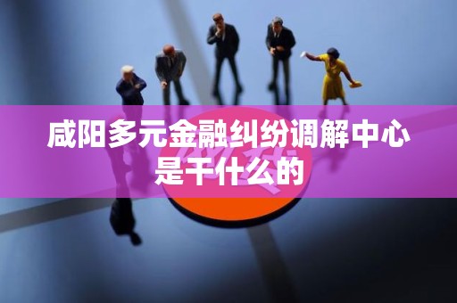 咸阳多元金融纠纷调解中心是干什么的