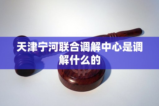 天津宁河联合调解中心是调解什么的 天津宁河联合调解中心是调解什么的