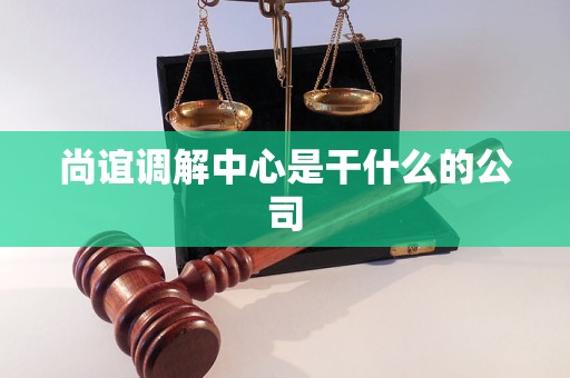 尚谊调解中心是干什么的公司