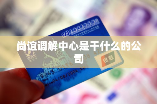 尚谊调解中心是干什么的公司