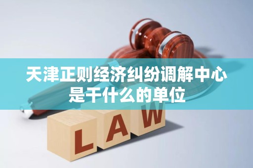天津正则经济纠纷调解中心是干什么的单位