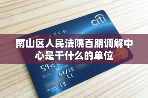 南山区人民法院百朋调解中心是干什么的单位
