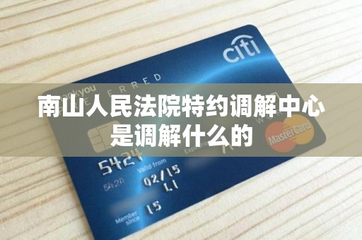 南山人民法院特约调解中心是调解什么的
