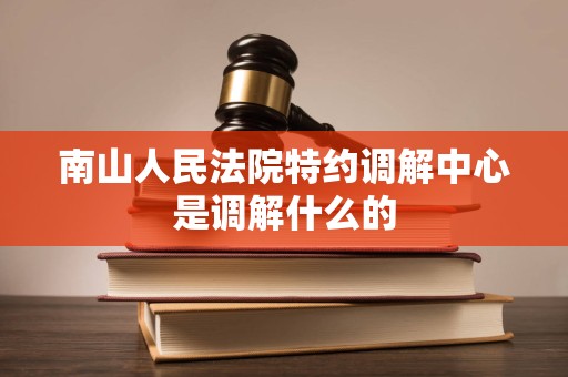 南山人民法院特约调解中心是调解什么的