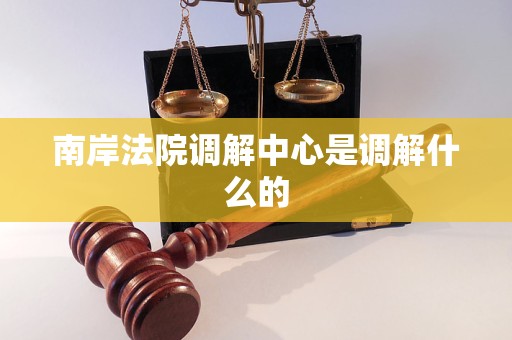 南岸法院调解中心是调解什么的