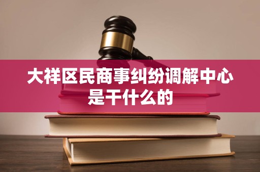 大祥区民商事纠纷调解中心是干什么的