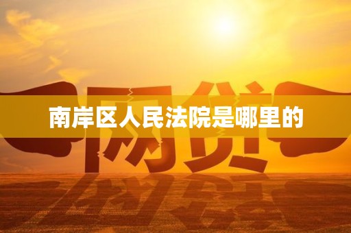 南岸区人民法院是哪里的 南岸区人民法院是哪里的