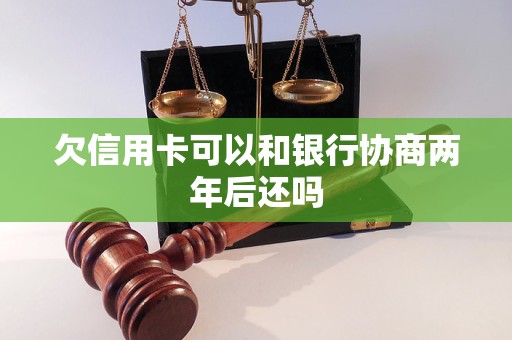 欠信用卡可以和银行协商两年后还吗