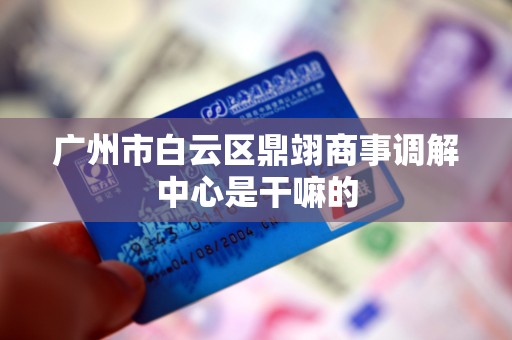 广州市白云区鼎翊商事调解中心是干嘛的 广州市白云区鼎翊商事调解中心是干嘛的