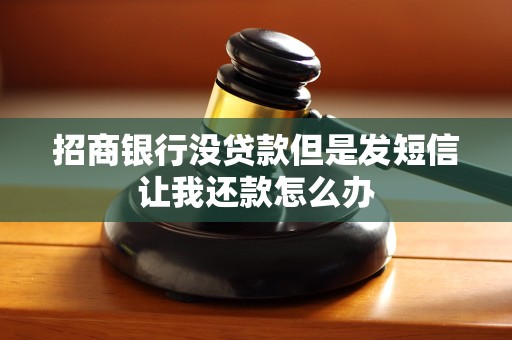 招商银行没贷款但是发短信让我还款怎么办
