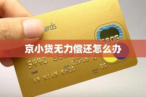 京小贷无力偿还怎么办