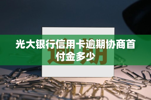 光大银行信用卡逾期协商首付金多少