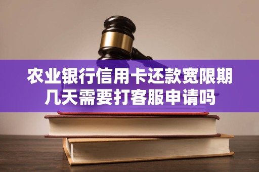 农业银行信用卡还款宽限期几天需要打客服申请吗