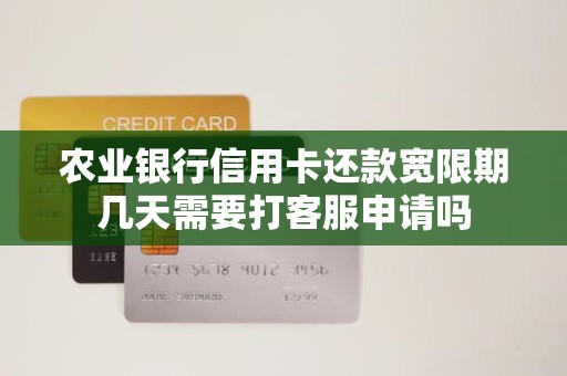 农业银行信用卡还款宽限期几天需要打客服申请吗