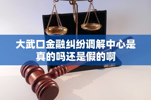 大武口金融纠纷调解中心是真的吗还是假的啊