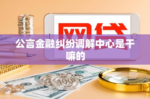 公言金融纠纷调解中心是干嘛的