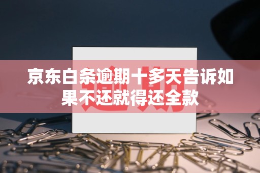 京东白条逾期十多天告诉如果不还就得还全款 京东白条逾期十多天告诉如果不还就得还全款