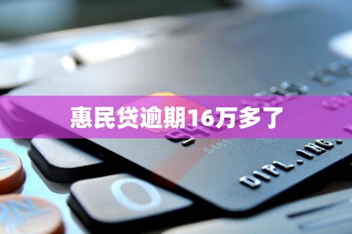 惠民贷逾期16万多了