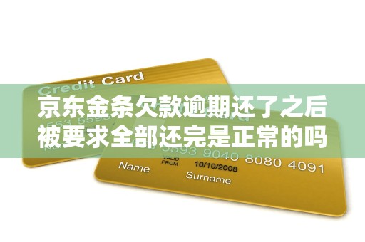 京东金条欠款逾期还了之后被要求全部还完是正常的吗