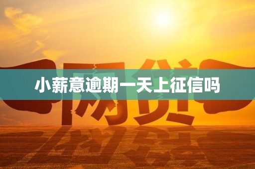 小薪意逾期一天上征信吗