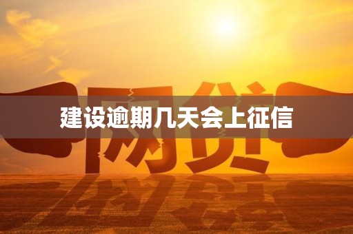 建设逾期几天会上征信