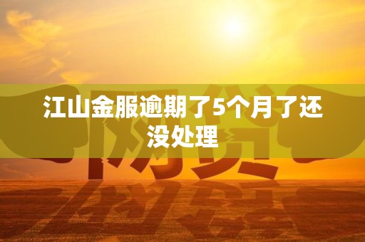江山金服逾期了5个月了还没处理 江山金服逾期了5个月了还没处理