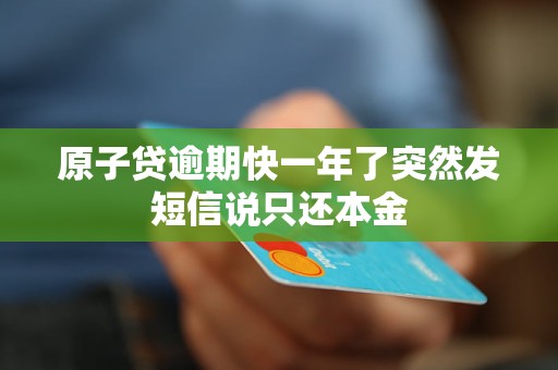 原子贷逾期快一年了突然发短信说只还本金